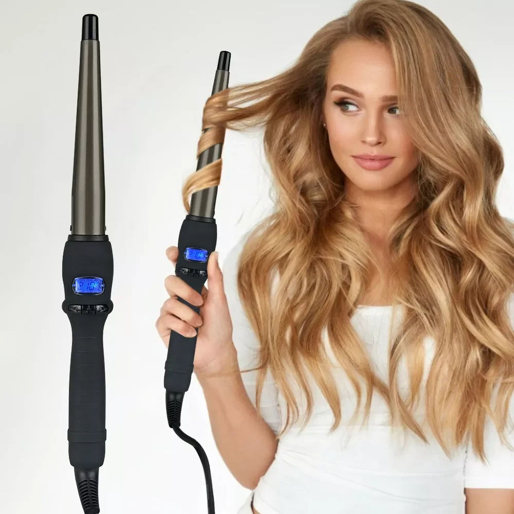

Wavy Hair Curler Professional Electric Ceramic Curling Iron for Women Rollers Pear Flower Cone Wand Modelers