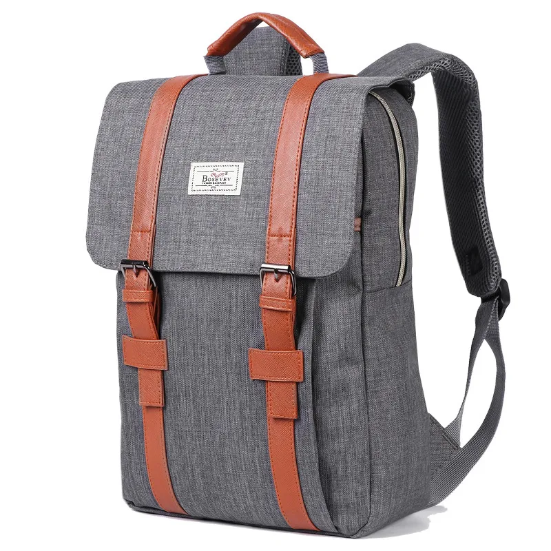 

2023 Vintage Women Canvas School Bags For Teenagers Boys Girls Large Capacity Laptop Fashion Men Grey Backpack