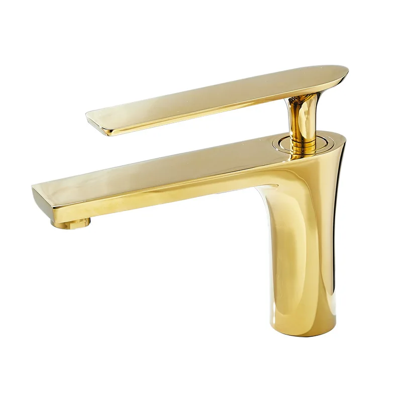 

Brushed Gold Luxury Basin Faucet Brass Tall Sink Mixer Tap