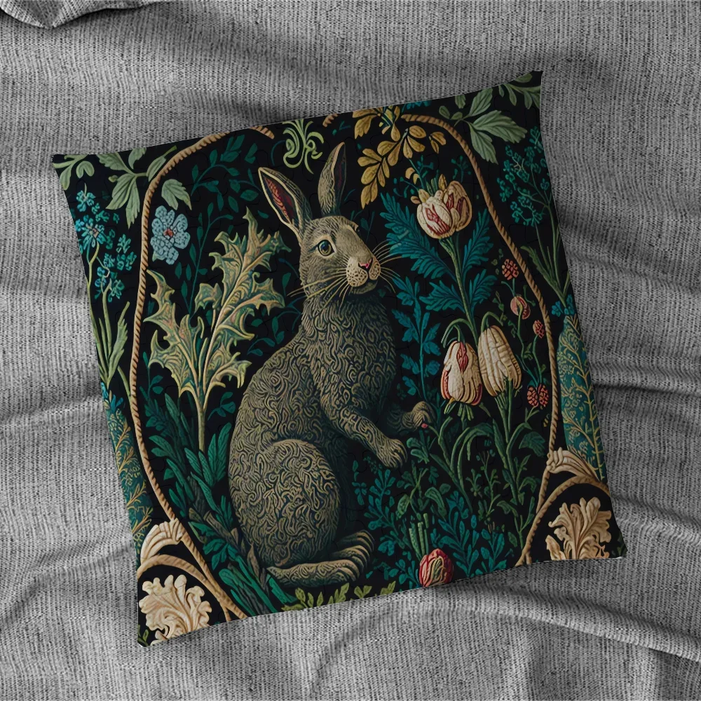 

Декоративные наволочки в стиле ретро с кроликом для диванных подушек, наволочка для гостиной, двойной размер, постельное белье, чехол для подушки