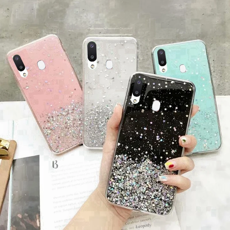 Coque scintillante pour samsung  compatible modèles galaxy A20E  A202F  A202K  A202FDS  scintillante