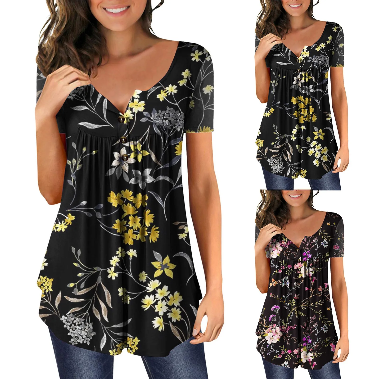 

Womens Short Sleeve Button Neck Womens Lightweight Long Sleeve Shirt Womens Oversized Tee Shirts Womens Short Sleeve Raglan Tee