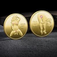 1pcs sexy woman coin commemorative coins new adult challenge plated art collection lucky girl tourism travel gift collectibles