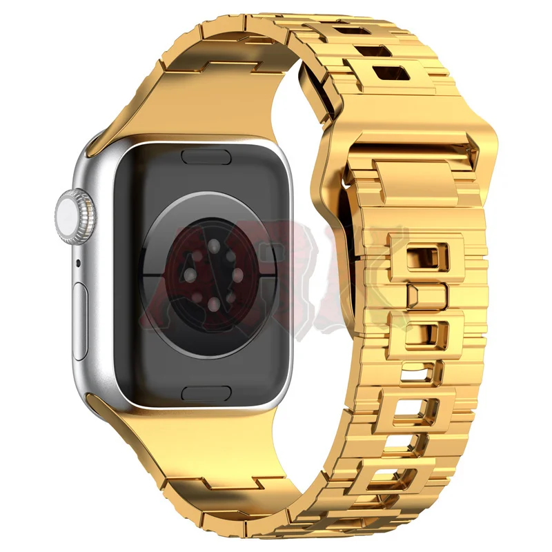 

New PC Watch Strap for Apple Watch Band 45mm 44mm 49mm 41mm 40mm 42mm 38mm PC Electroplated Strap IWatch Series Ultra 3 5 6 7 8