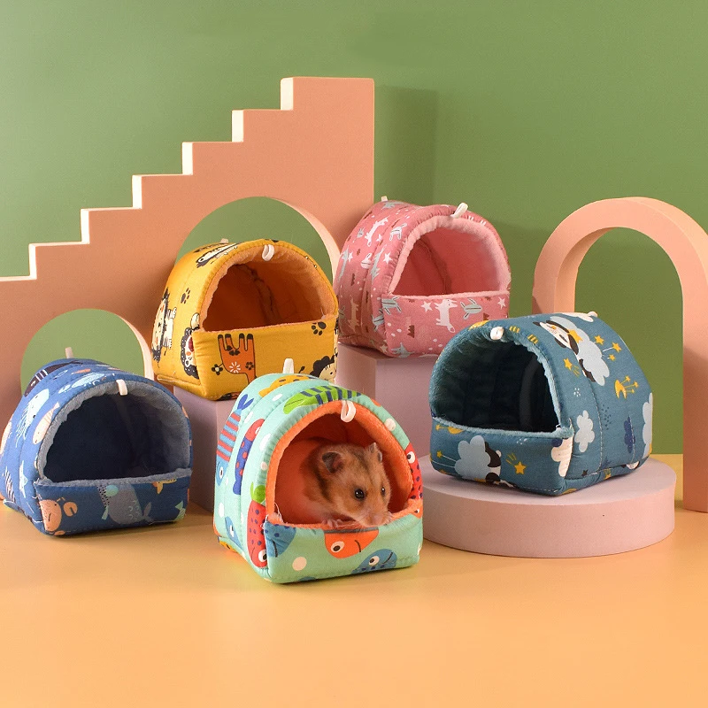 hamster house guinea pig nest small animal sleeping bed winter warm cotton mat soft accessories for rodentguinea pigrat free global shipping