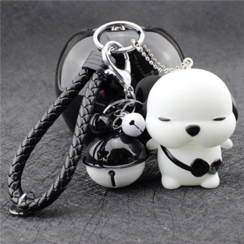 

Creative And Cute Twelve Zodiac Signs Rogue Dog Car Keychain Small Bell Pendant
