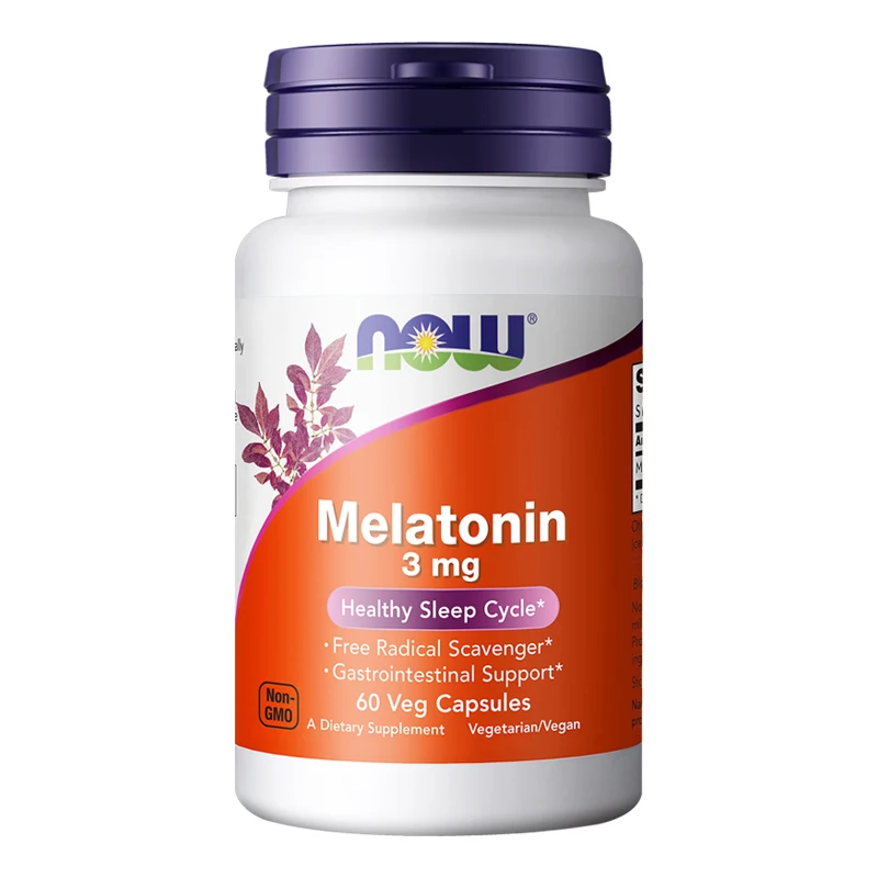 

Free shipping Melatonin 3 mg Healthy Sleep Cycle Free Radical Scavenger Gastrointestinal Support 60 Veg Capsules