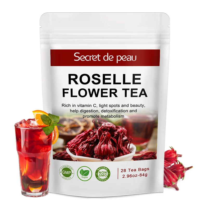 

SDP 100% Herbal Organic Roselle Tangerine Peel Tea Flat Tummy tea Anti-oxidation Promote Digestion & Metabolism Weight Loss