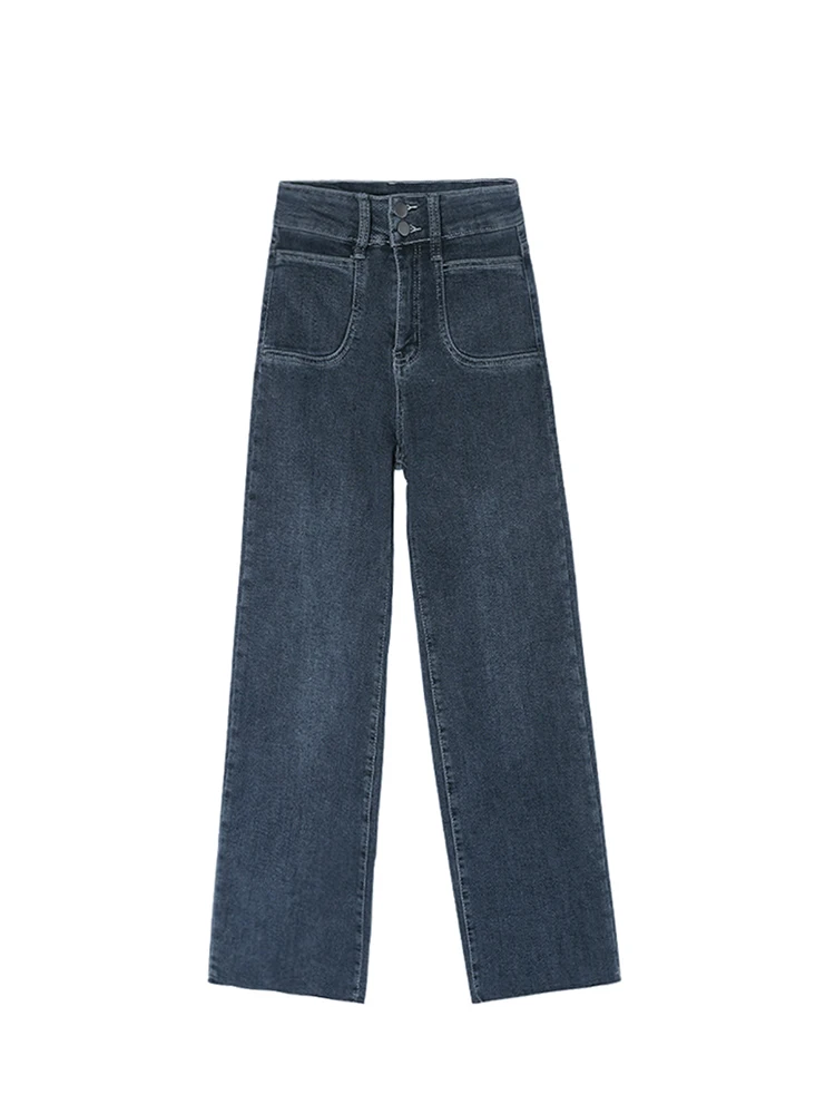 

Pockets Patchwork Baggy Jeans Fashion Streetwear Women Denim Trouser Loose Cargo Pants Korean Fashion All-Match Jeans Harajuku