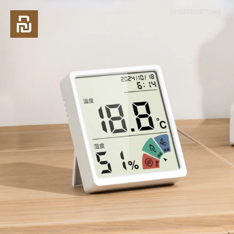 Электронные цифровые часы Xiaomi для измерения температуры и влажности Metero Ffice