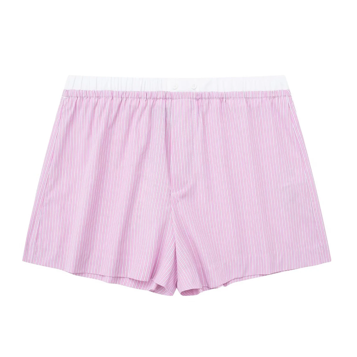 

Женские шорты в полоску, с высокой талией, свободного покроя