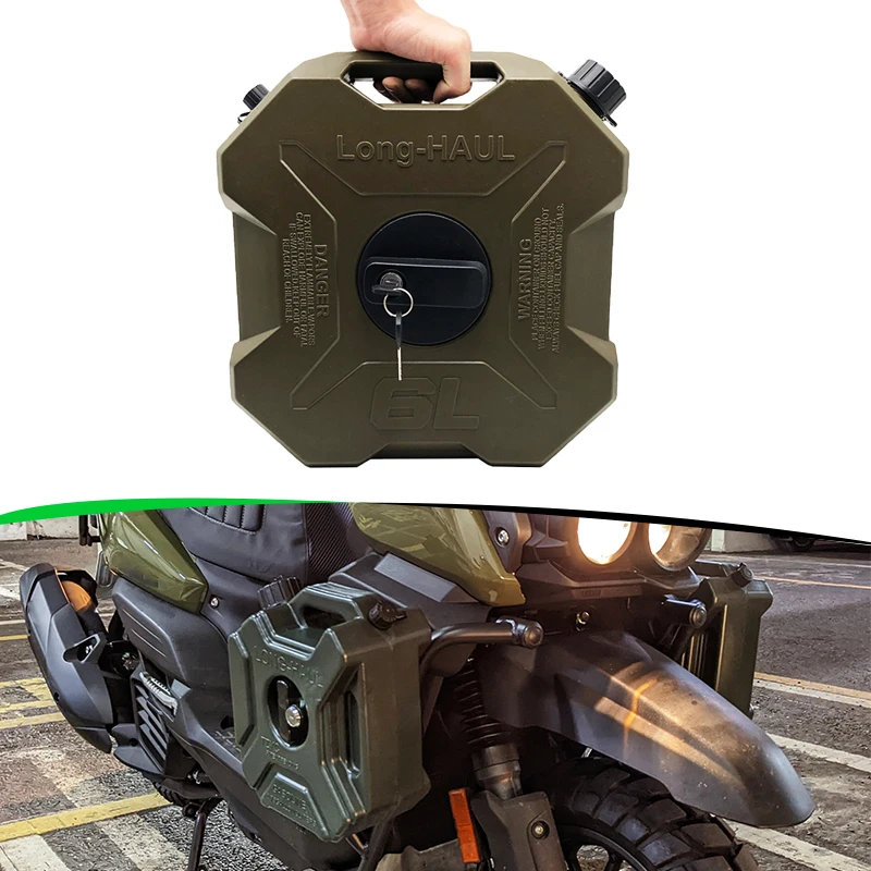 

2022 Motorcycle 6L Liter Green Fuel Tank Plastic Petrol Cans Spare Jerry Can Gas Fuel Tank Plastic Petrol Car Container Gasoline