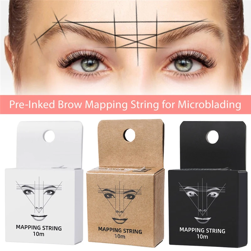 

Mapping pre-ink string for Microblading eyebow Make Up Dyeing Liner Thread Semi Permanent Positioning Eyebrow Measuring Tool 10m