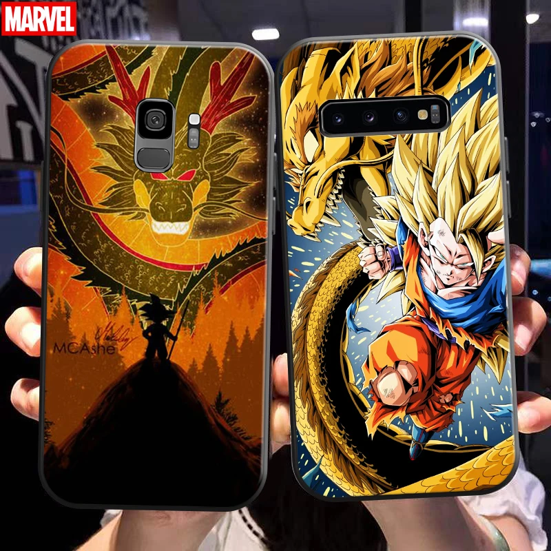 

Anime Dragon Ball Phone Case For Samsung Galaxy S10 S10E S10 Lite S9 S8 Plus Samsung S10 5G Liquid Silicon Coque Funda Black
