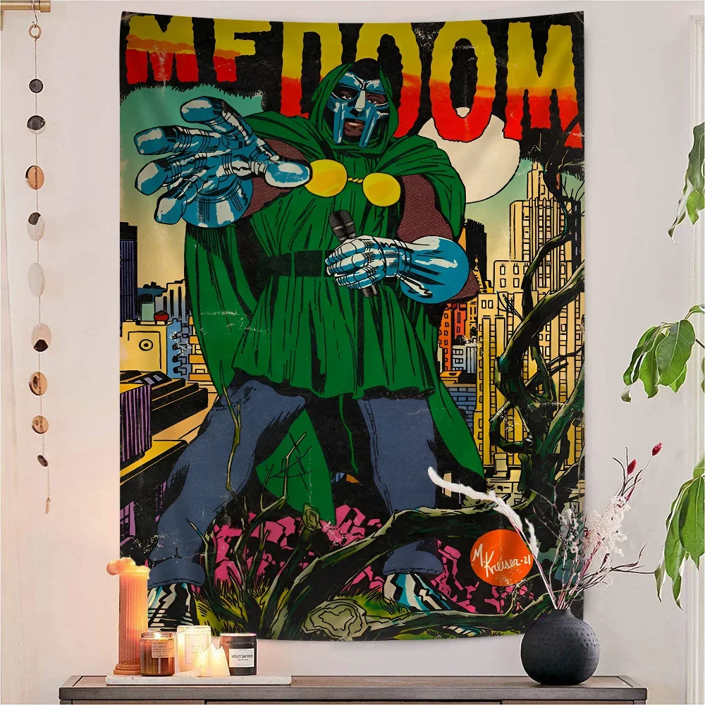 MF Doom Madlib гобелен с героями мультфильмов искусство научная фантастика комната