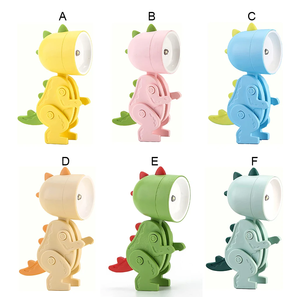 

LED Dinosaur Night Light Adjustable Desktop Table Lamp Folding Mini Lighting Bedside Children Bedroom Student Yellow