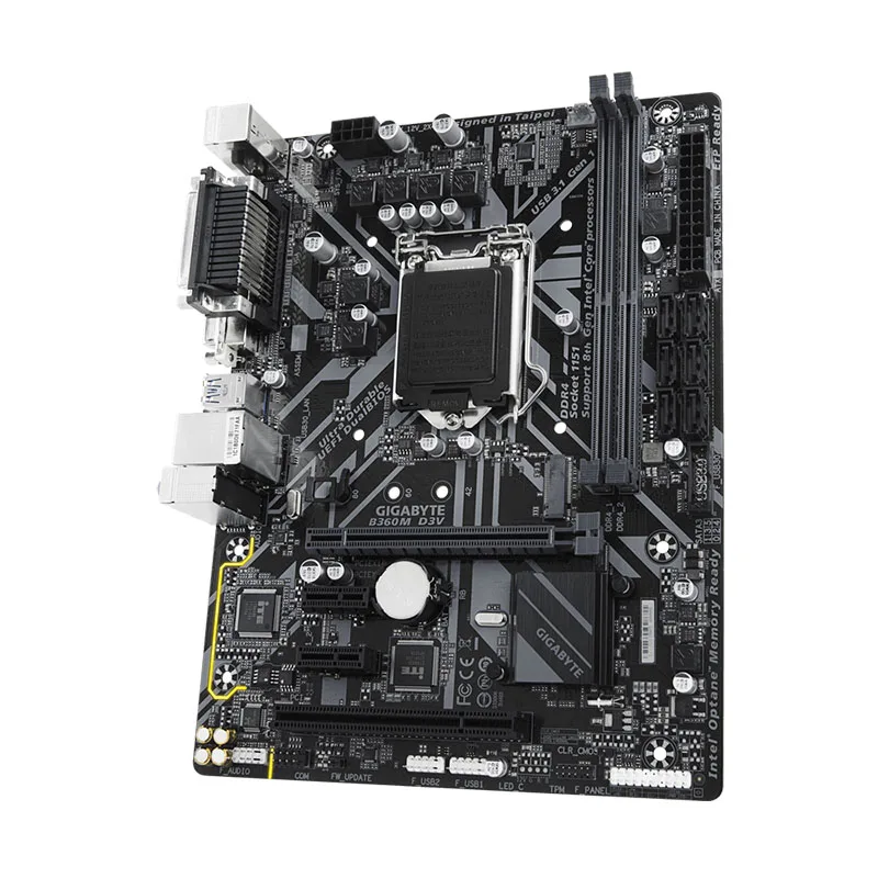 Материнская плата LGA 1151 Gigabyte B360M D3V Intel Core i7/i5/i3//Pentium/Celeron 6SATAll PCI-E 3 0 B360 материнская DDR4