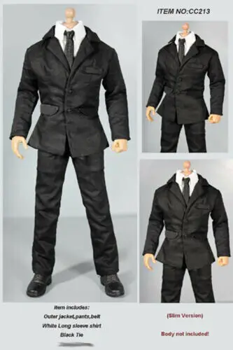 

DOLLSFIGURE 1/6 Scale CC213 Gothic Male Soldier Black Suit Set Model for 12" Doll