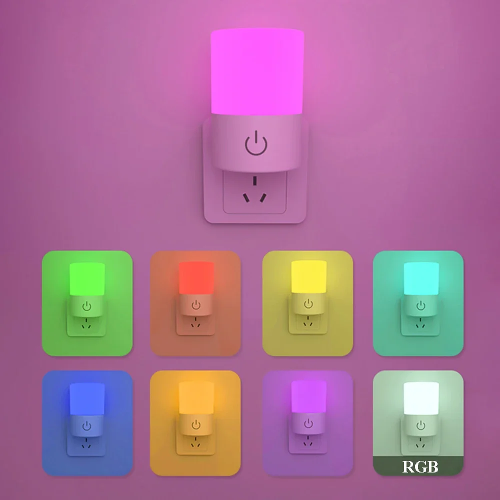 Умный светодиодный ночник Ewelink с Wi-Fi, цвет RGB, переменный ток 110-220 В, 2 Вт, работает с Alexa Google Home, лампа для спальни, американская вилка (art.: 3920c6ef9787d) - 3920c6ef9787d