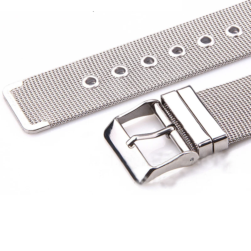 Milanese Mesh Watchband Stainless Steel Metal Strap 18mm 20mm 22mm 24mm Universal Men Women Mesh Pin Buckle Bracelet Accessories