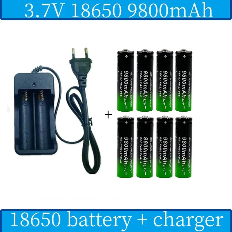 

Free Shipping Rechargeable BatteryOriginal 2023NEW Hot Selling18650Lithium-ion 3.7V 9800MAH Withcharger for MicrophoneComputers