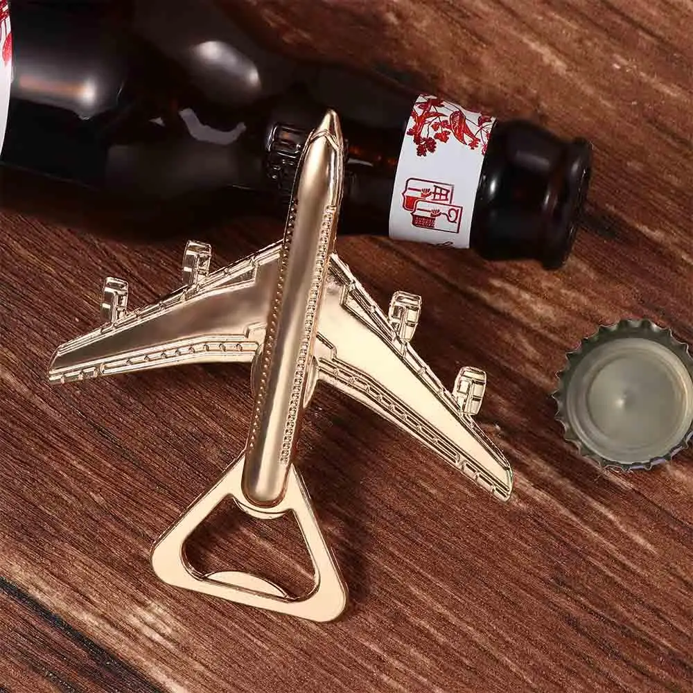 

Fashion Airplane Shape Beer Bottle Opener Creative Beer Screwdriver Wedding Party Antique Can Openers Kitchen Tools Gifts