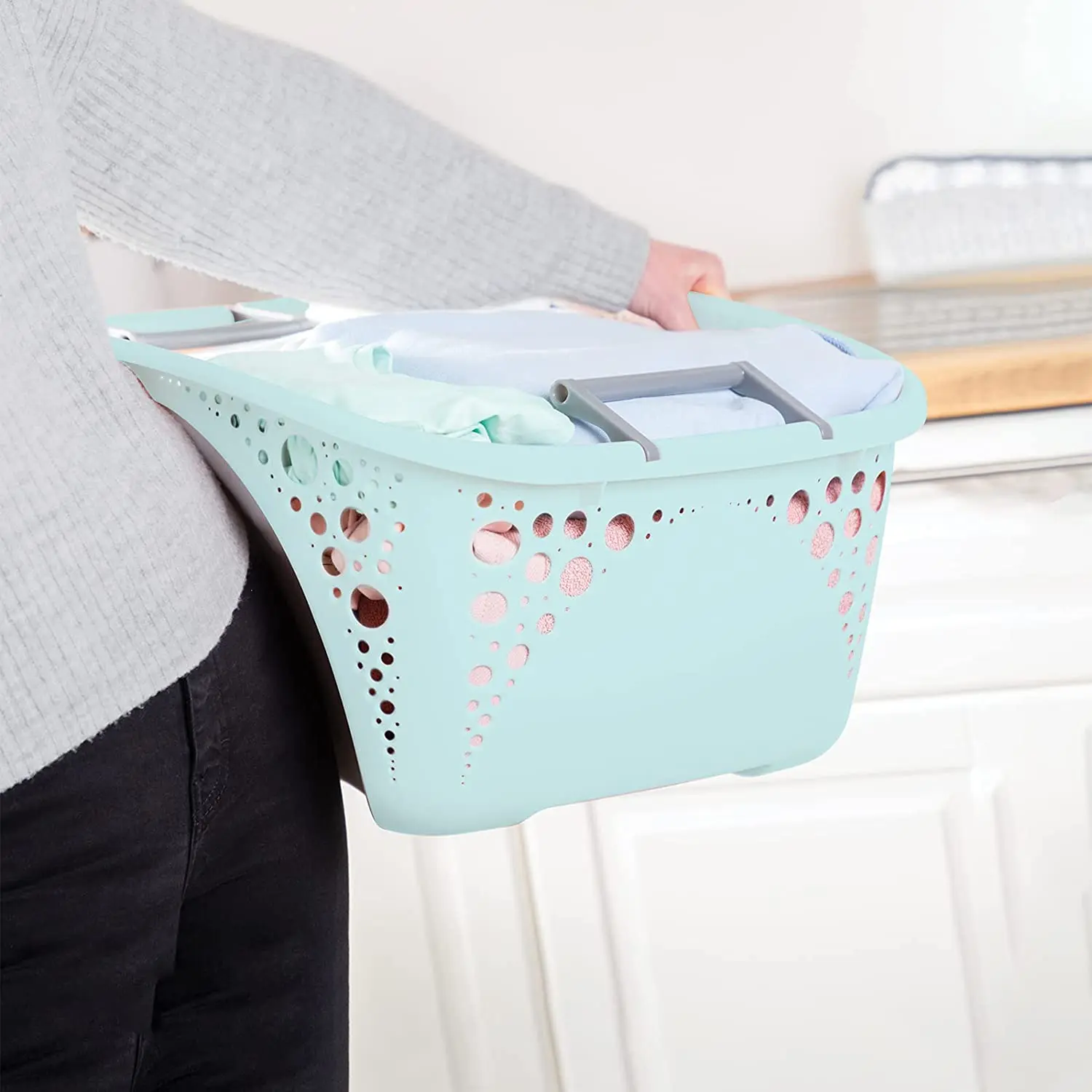 

laundry basket green one size