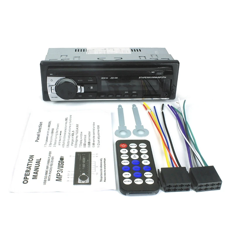 

Car Radio,1DIN Car Stereos with USB and CAR MP3 Player, 4X65W FM Radio, Support IOS and Android Phone
