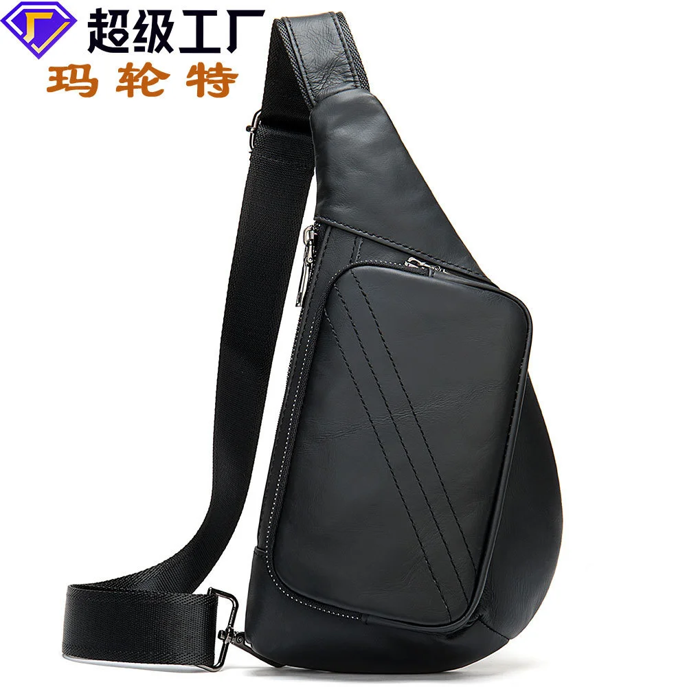 

Maronite Genuine Leather Chest Bag Men's Crossbody High grade Cowhide Man s