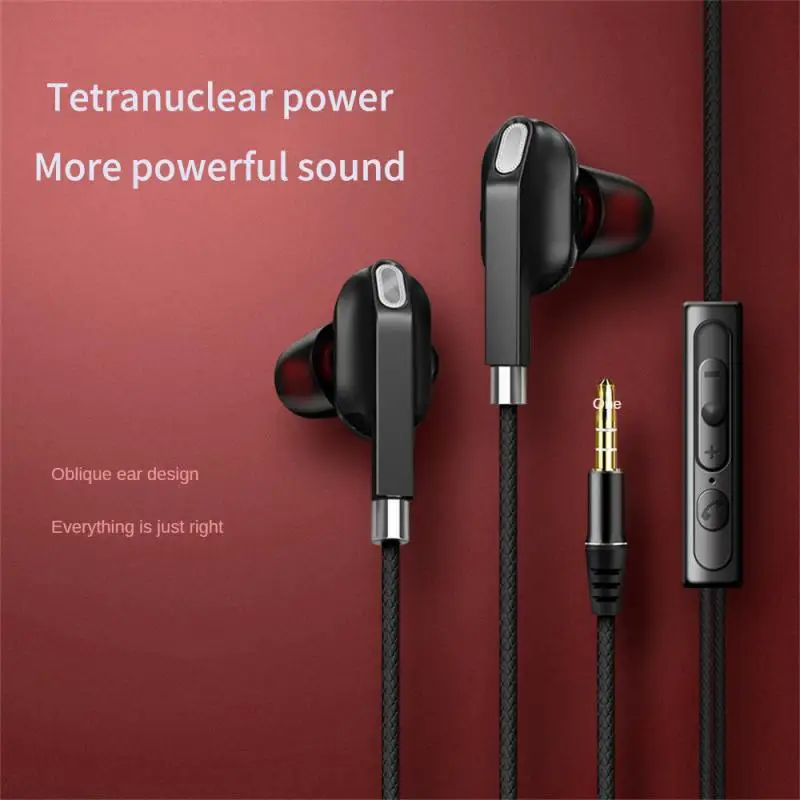 

Comfortable To Wear Earphone Skin-friendly Material Line Length 120cm Wired Headset Better Audio Quality Durable No Sense Delay