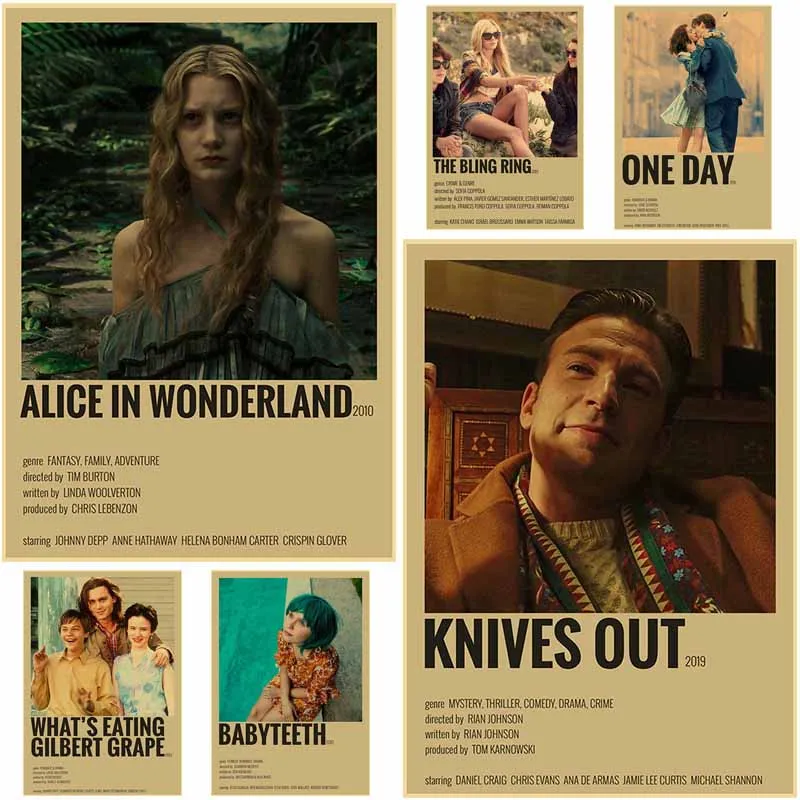 

Декор комнаты, эстетические классические кинопостеры и принты, ретро крафт-бумага, один день, Ла-ла-земля, картина для украшения дома