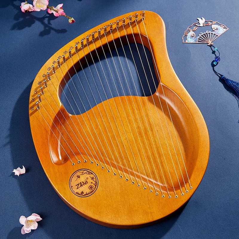 

21 24 Strings Lyre Harp Classical Instruments Thumb Piano With Tuning Wrench Audio Stickers Best Gifts For Women Men Music Lover