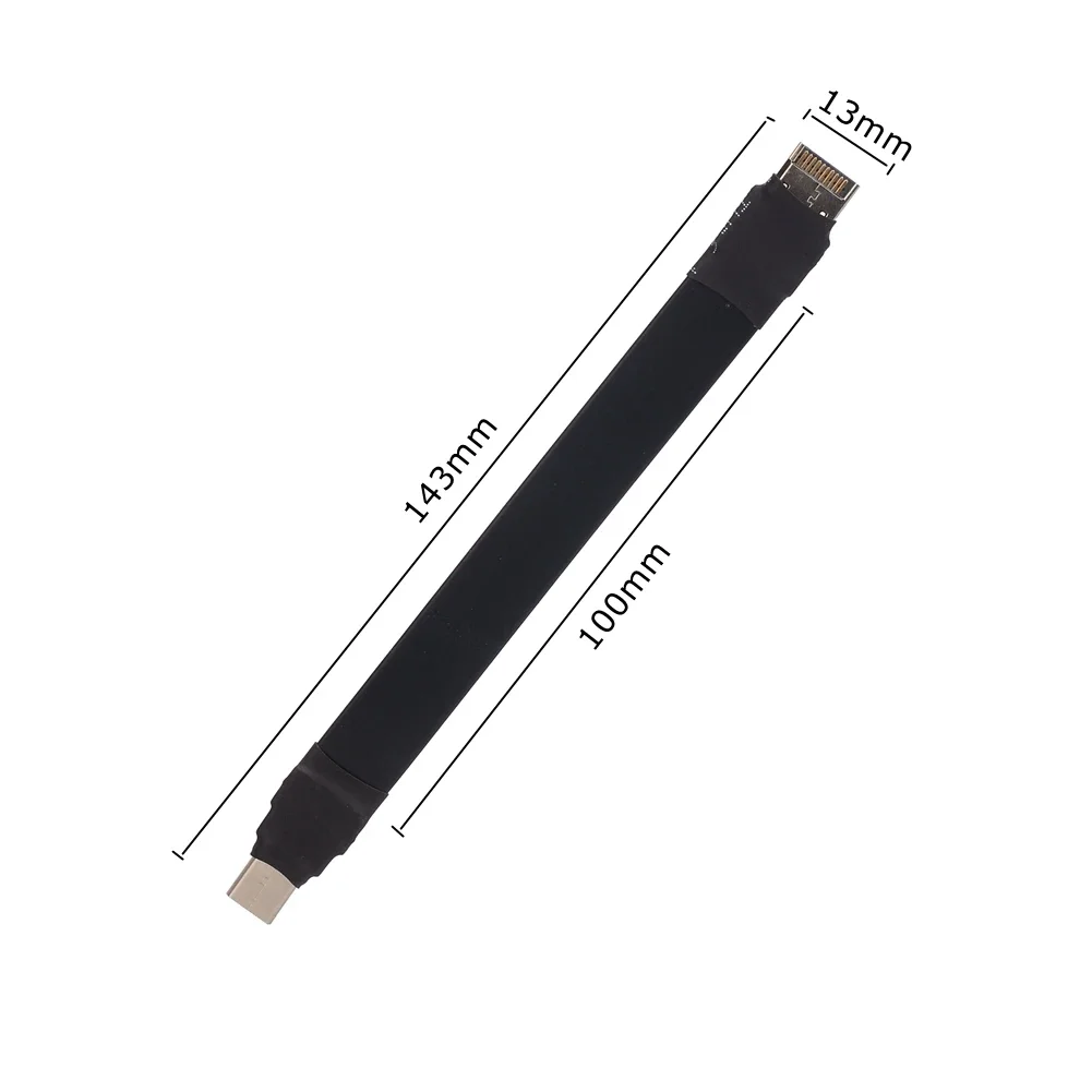 20 Гбит/с USB 3 2 Gen 2x Type C до 19/20P Тип E штекер-штекер экранированный плоский