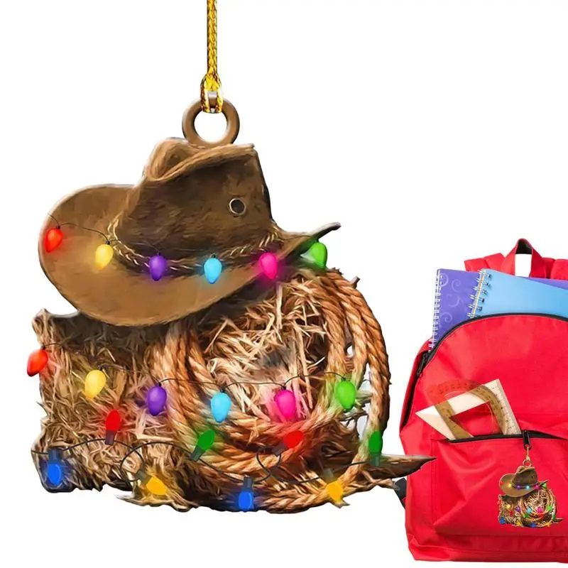 

Cowboy Boot Christmas Tree Ornaments Cowboy Boots Acrylic Ornaments Car Hangings Christmas Tree Ornaments 2D Cowboy Boot Decor