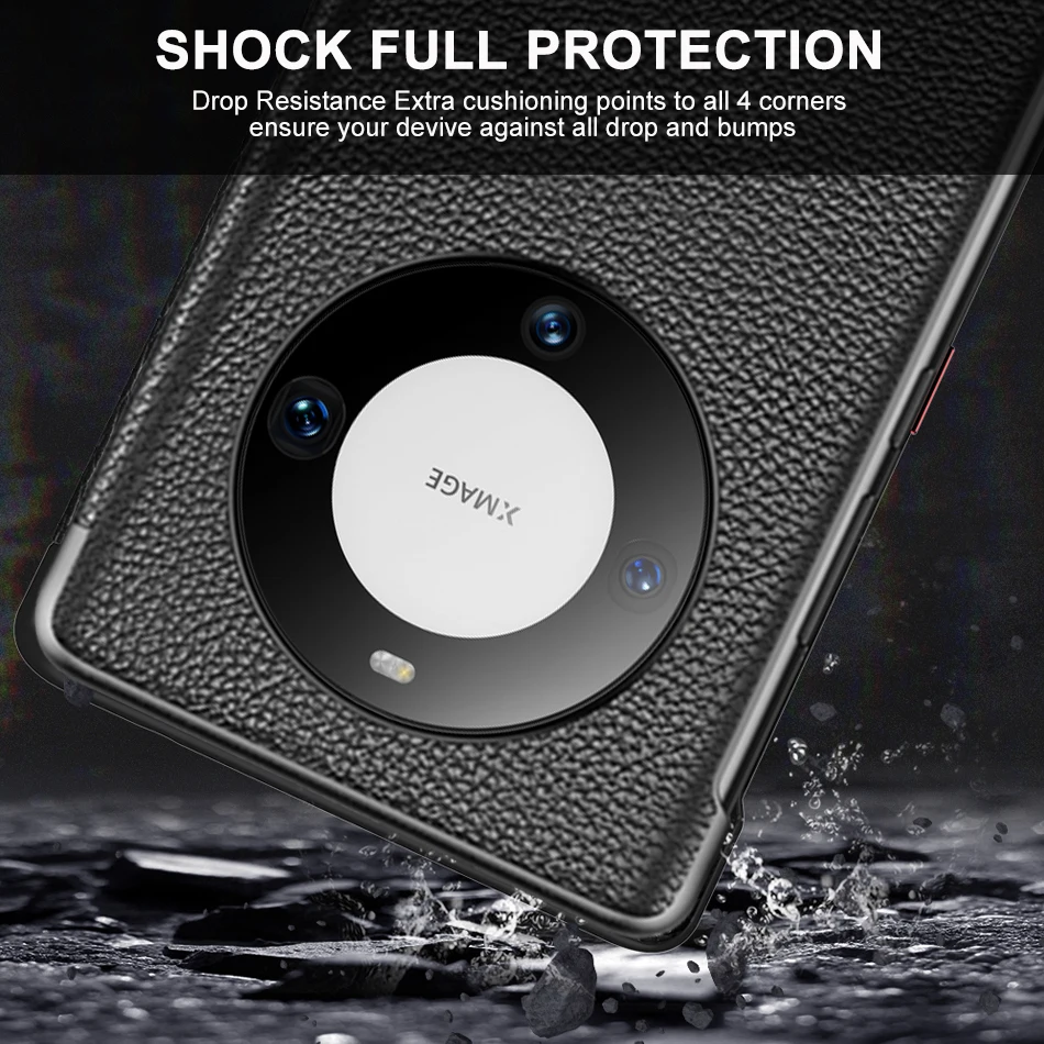 Оригинальный чехол-книжка из натуральной кожи для Huawei Mate 60 Pro зеркальный умный