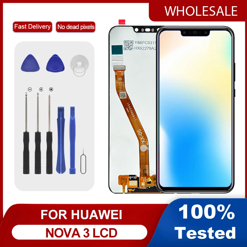 1 шт., сенсорный ЖК-экран 6,3 дюйма для Huawei Nova 3