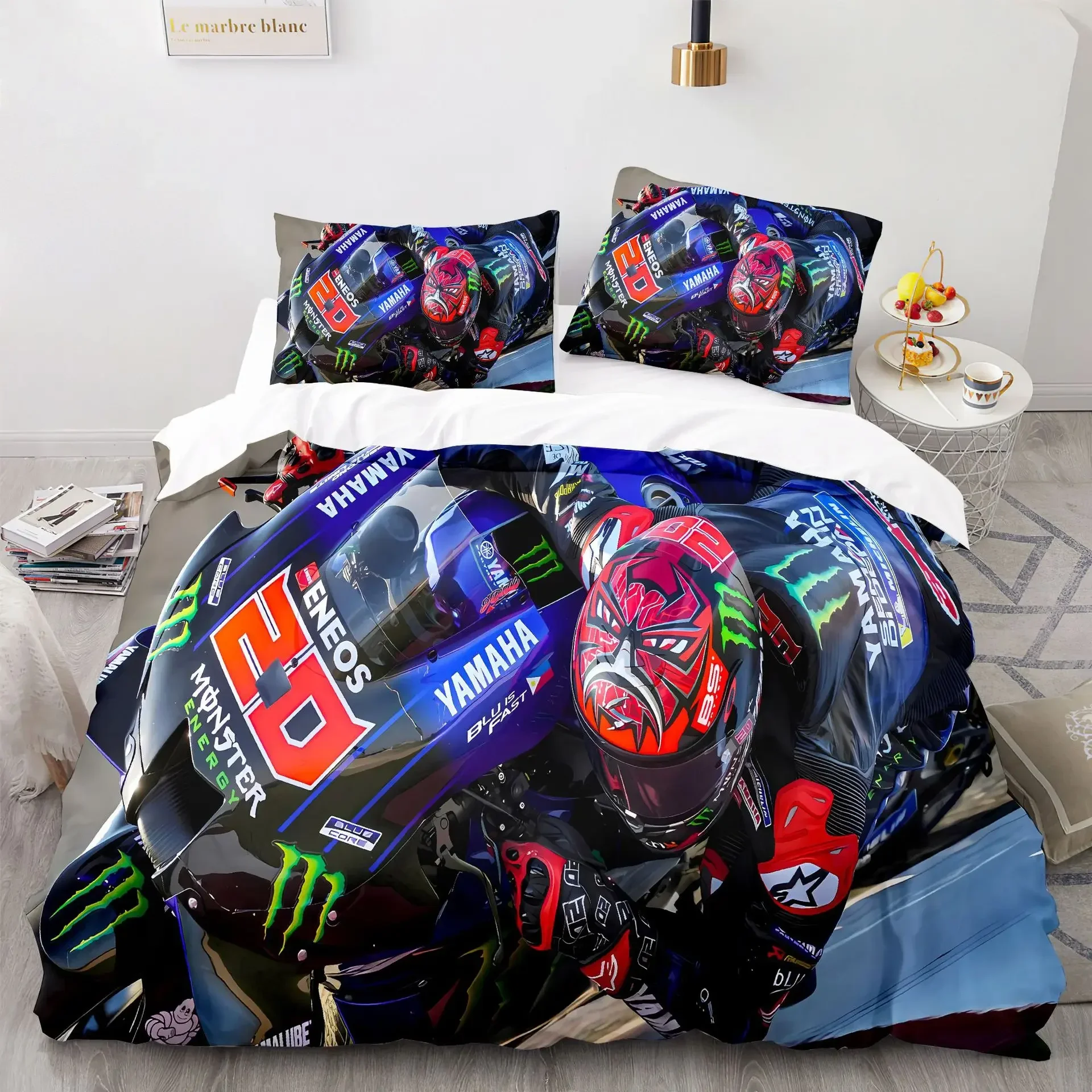 Фото Комплект постельного белья M-Marc Marquez 93, пододеяльник, пододеяльник, пододеяльник, наволочка, королева, двойной размер для мальчиков и девочек, взрослых №2