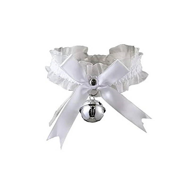 Новый Регулируемый кружевной чокер с колокольчиком милый женский ошейник