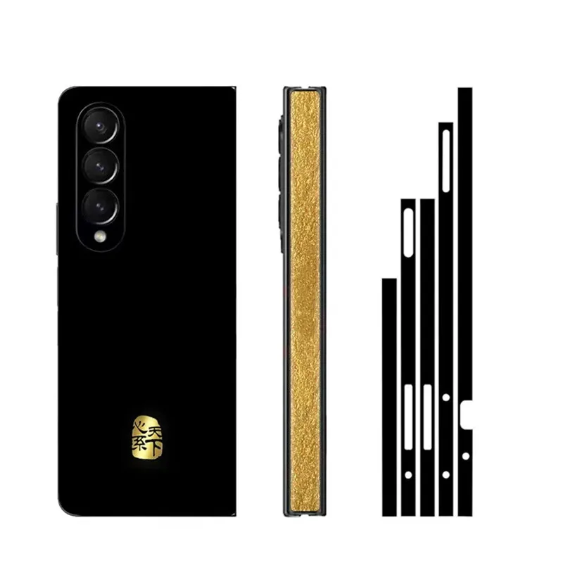 3M Colorful Anti-Scratch Phone Sticker For Samsung Galaxy Z Fold3 5G Back+Side Protective Film For Z Fold 4 5G Decal Skin