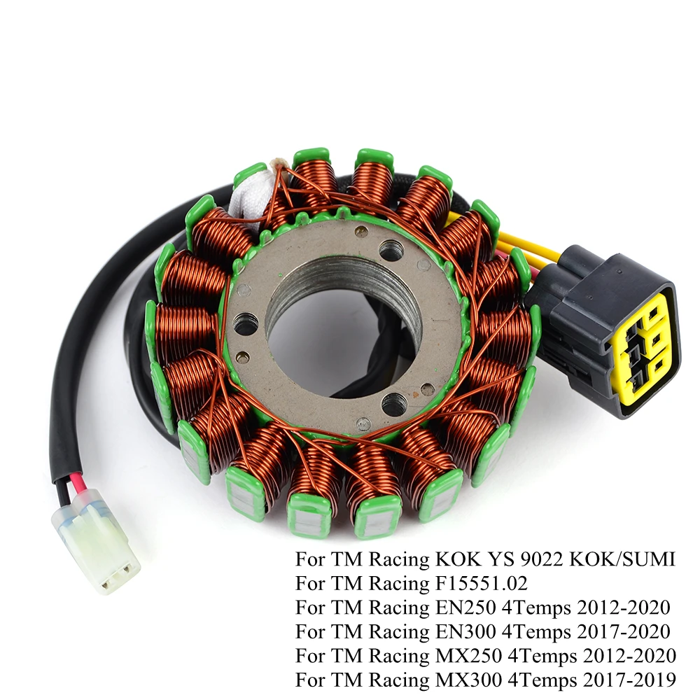 Катушка статора мотоцикла подходит для TM Racing EN250 EN300 MX250 MX300 4Temps KOK YS 9022 KOK/SUMI F15551.02 EN MX 250 300