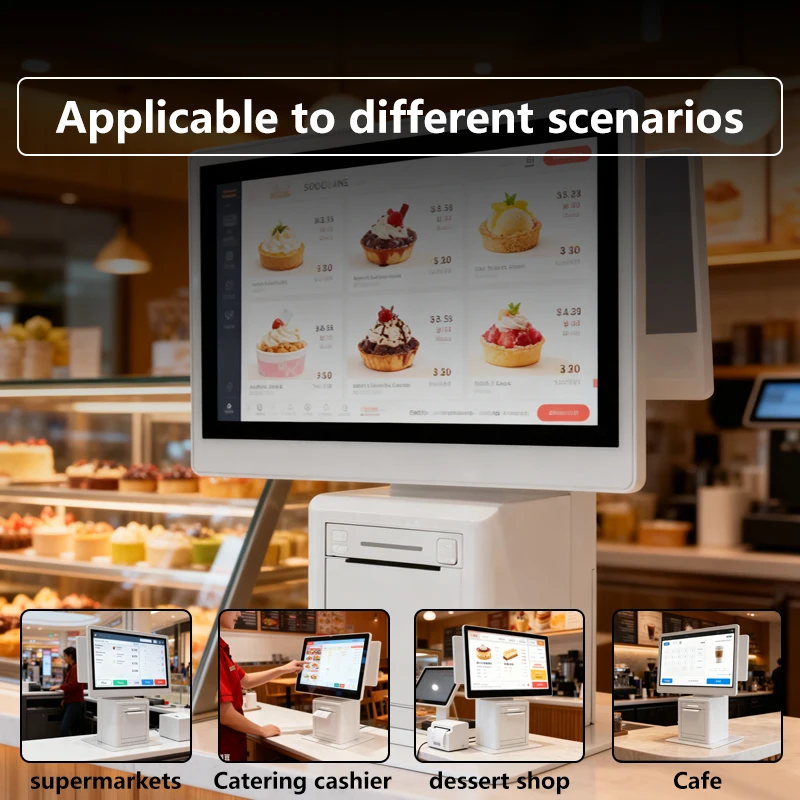 Фото Новейшая 15.6'' POS-система с Windows 10/11, процессорами I3/I5/I7, кассовым аппаратом, двумя экранами, для вендинговых аппаратов и платежных киосков для магазинов №4