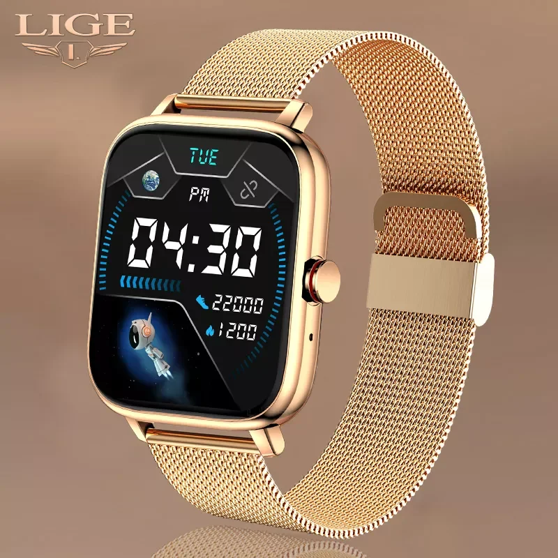 

Смарт-часы LIGE для мужчин и женщин, с цветным экраном 2022 дюйма, Bluetooth