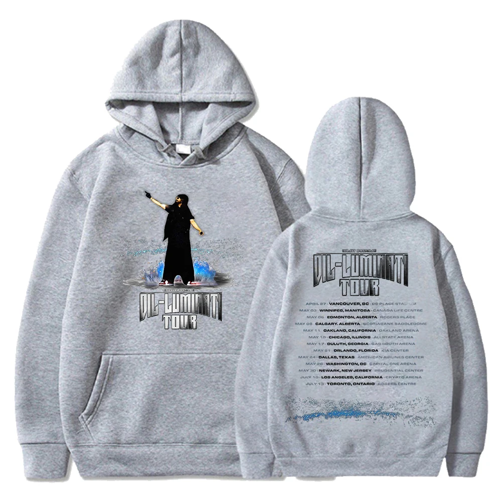 Толстовка Diljit Dosanjh 2024 Dil-Luminati Tour Merch с длинным рукавом Уличная одежда для женщин и
