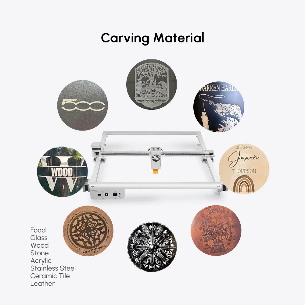 

Aufero 10W Desktop Laser Engraver Wood Cutting Machine 390×600mm CNC Engraving Cutter DIY Logo Marker Leather Metal Windows Mac