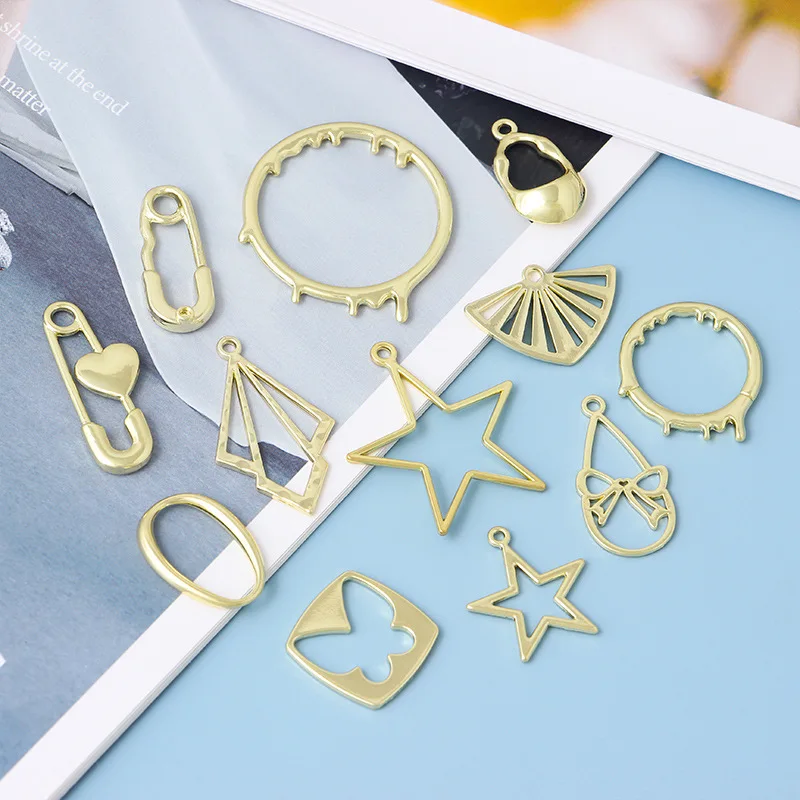 

10pcs Handmade Star Pendant Base Waterdrop Jewelry Connectors Pendants for Diy Earring Necklace Bracelet Jewelry Making Findings