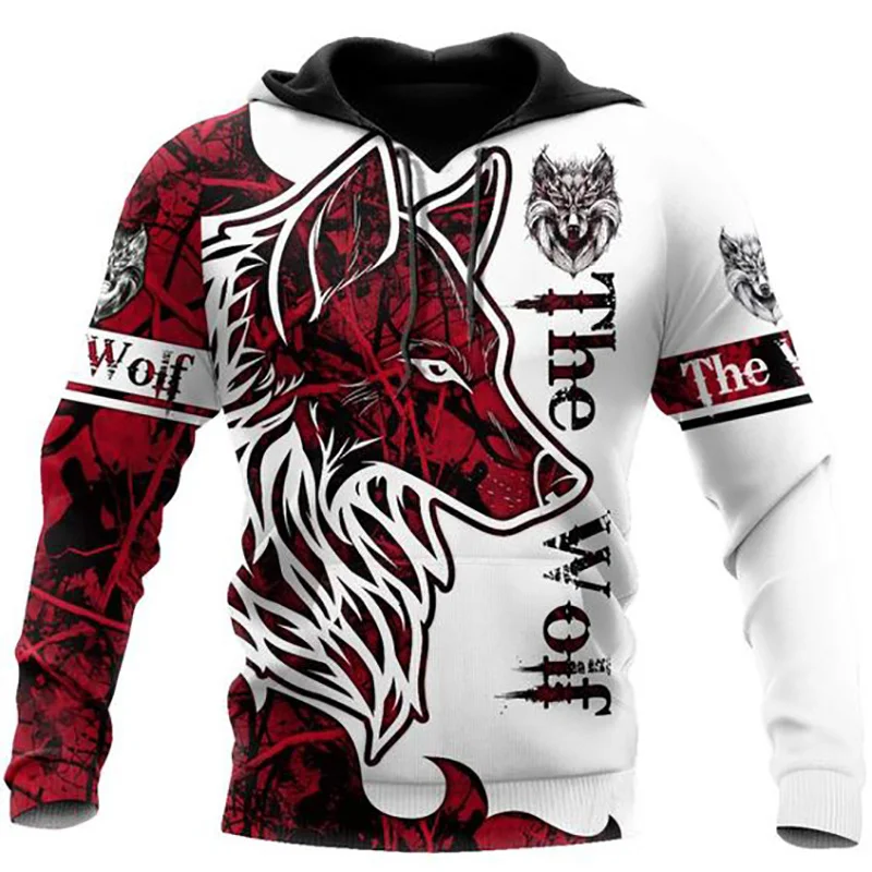 

3d wolf hoodie, animal printed hoodie for men/women funny hooded coats