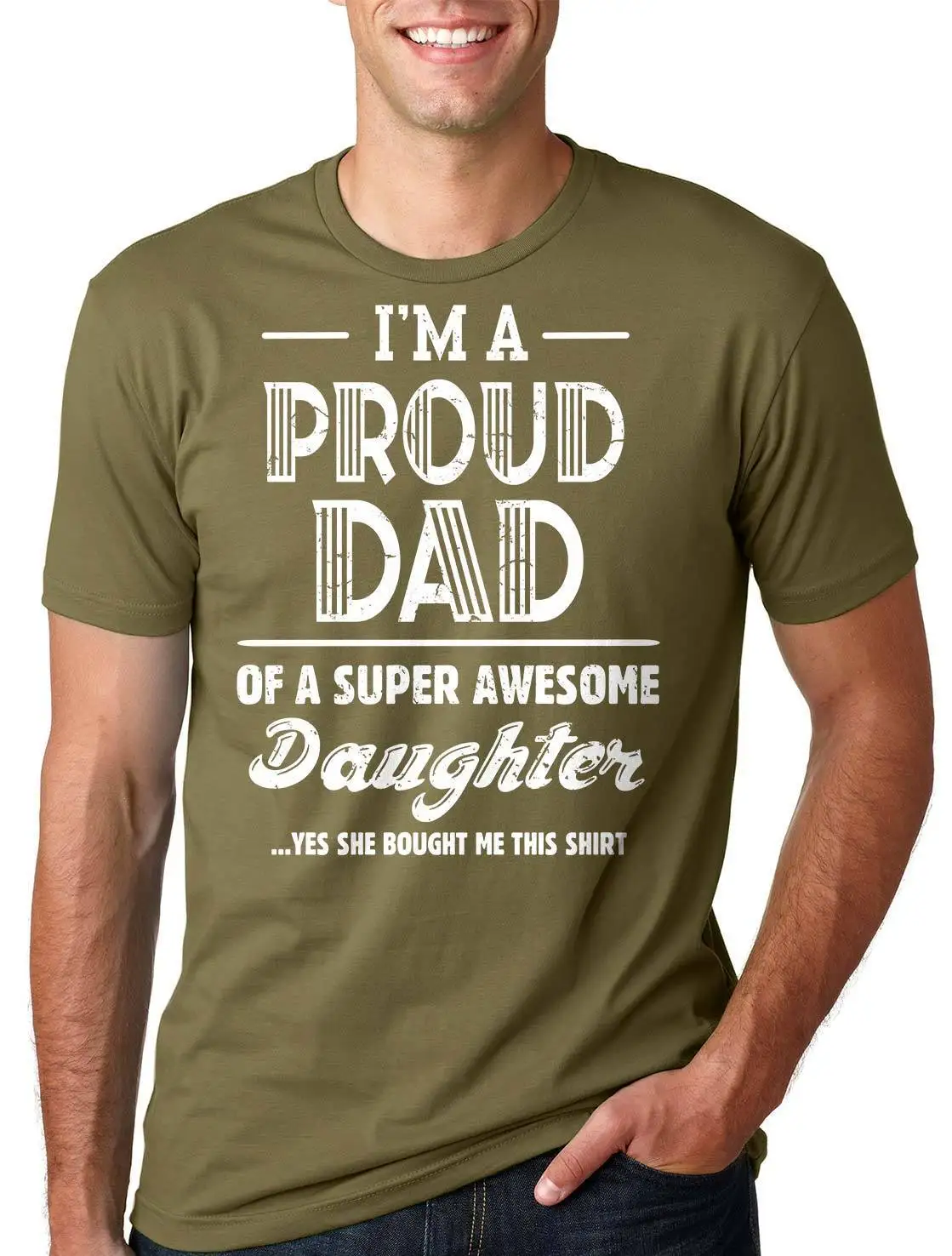 Великолепная футболка с надписью Proud Dad на День отца и дочери