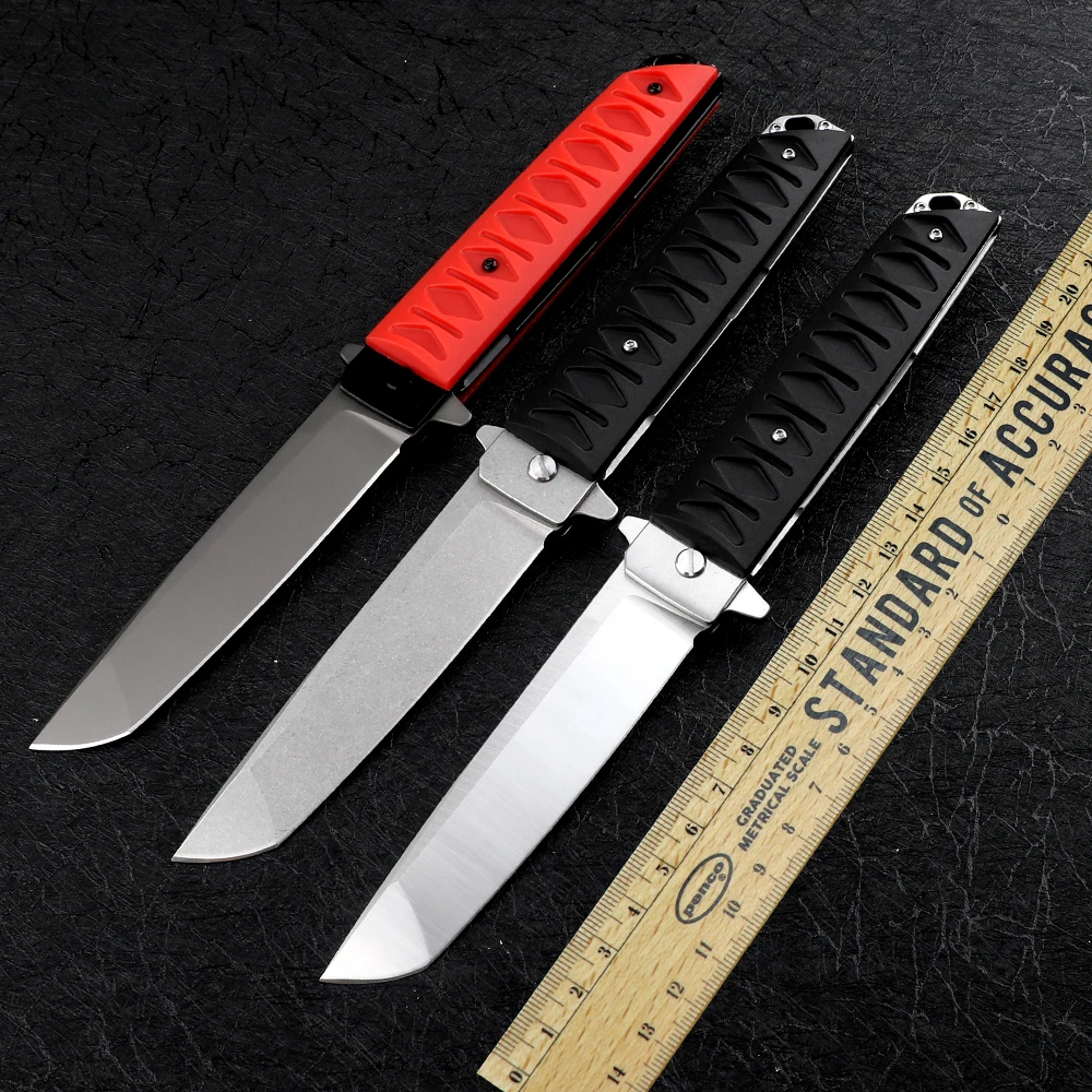 

Multifunctional Tactical 440C Steel Folding Knife Nylon Fiberglass Handle EDC Outdoor Camping Hunting Self Defense Survival Tool