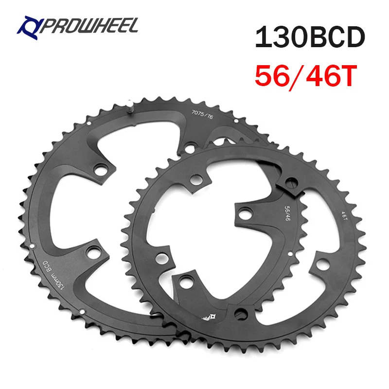 

Велосипедная цепь PROWHEEL 130BCD 46T 56T, складная велосипедная цепь, алюминиевый сплав, маленькие колеса, велосипедная корона, Аксессуары для велос...