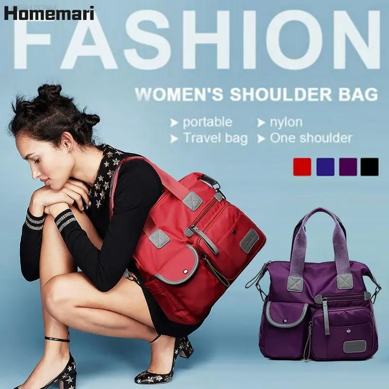 

Homemari Women's Multi-pockets Shoulder Bag Women's Fashion Bags 2022 Outdoor Travel Bags Multi-function Large Capacity Handbag